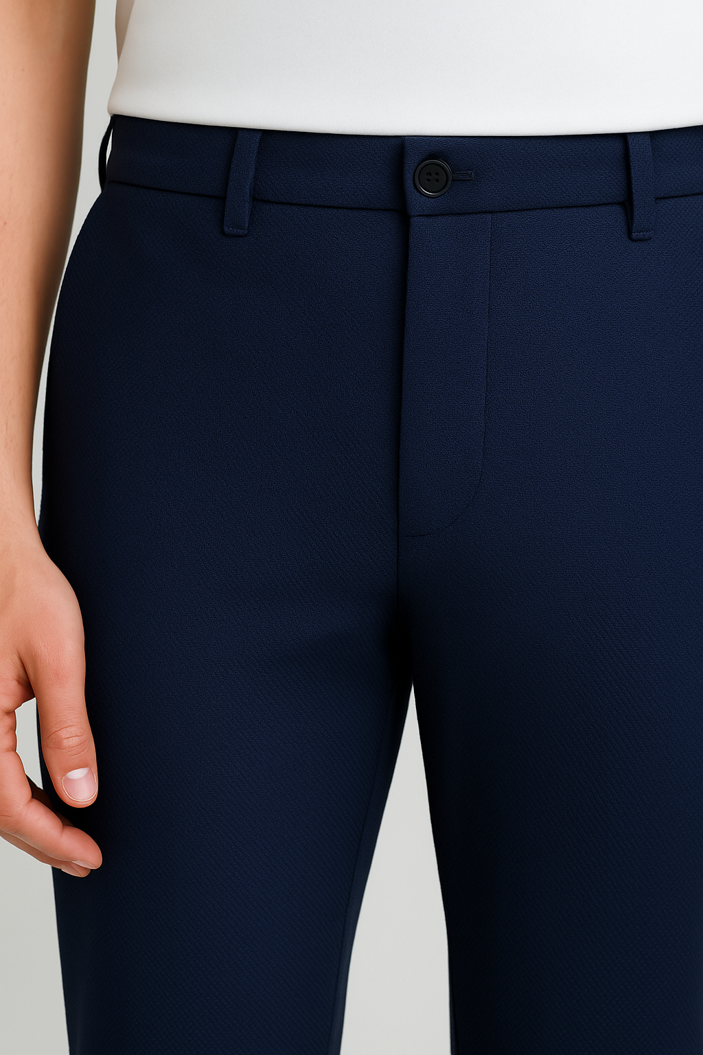 Men’s Premium Stretch Trousers – Pull-On Pants with Hidden Elastic Waist, Zip & Button for Work & Travel | Flexi Pants™