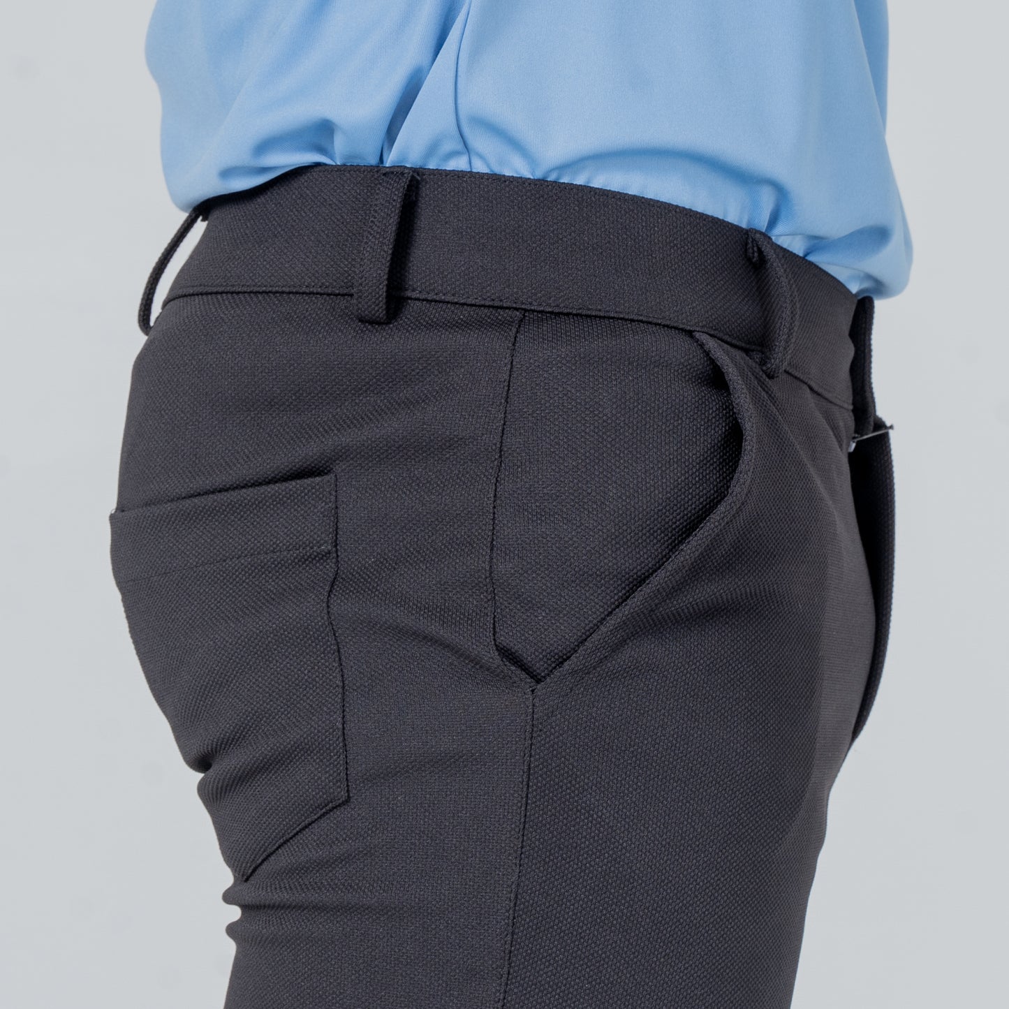 Men’s Premium Stretch Trousers – Pull-On Pants with Hidden Elastic Waist, Zip & Button for Work & Travel | Flexi Pants™