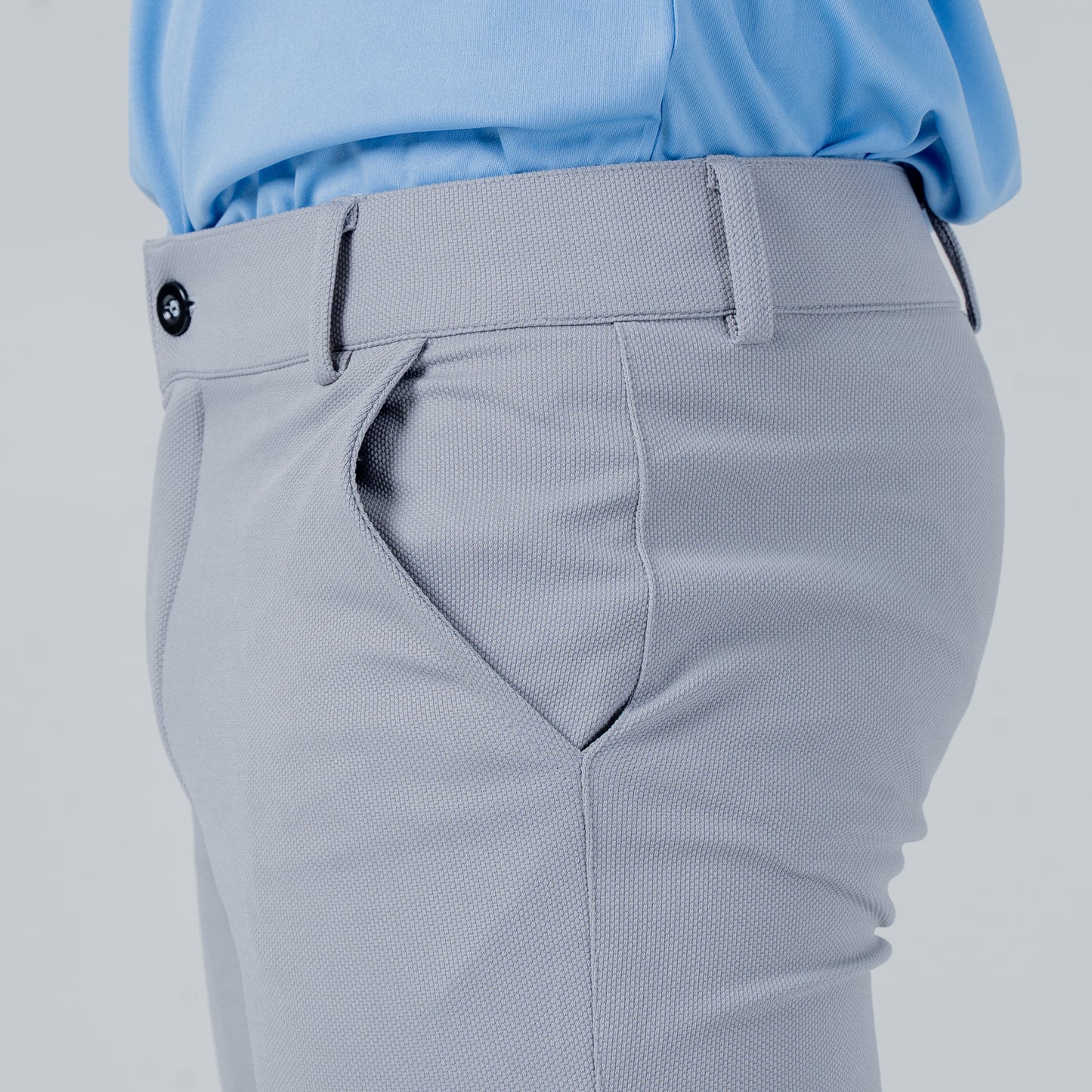 Men’s Premium Stretch Trousers – Pull-On Pants with Hidden Elastic Waist, Zip & Button for Work & Travel | Flexi Pants™