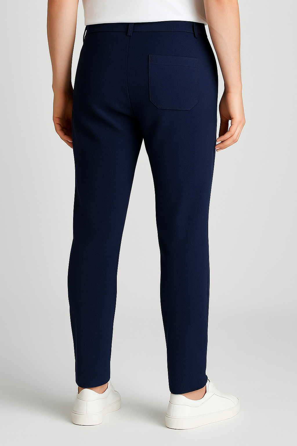 Men’s Premium Stretch Trousers – Pull-On Pants with Hidden Elastic Waist, Zip & Button for Work & Travel | Flexi Pants™