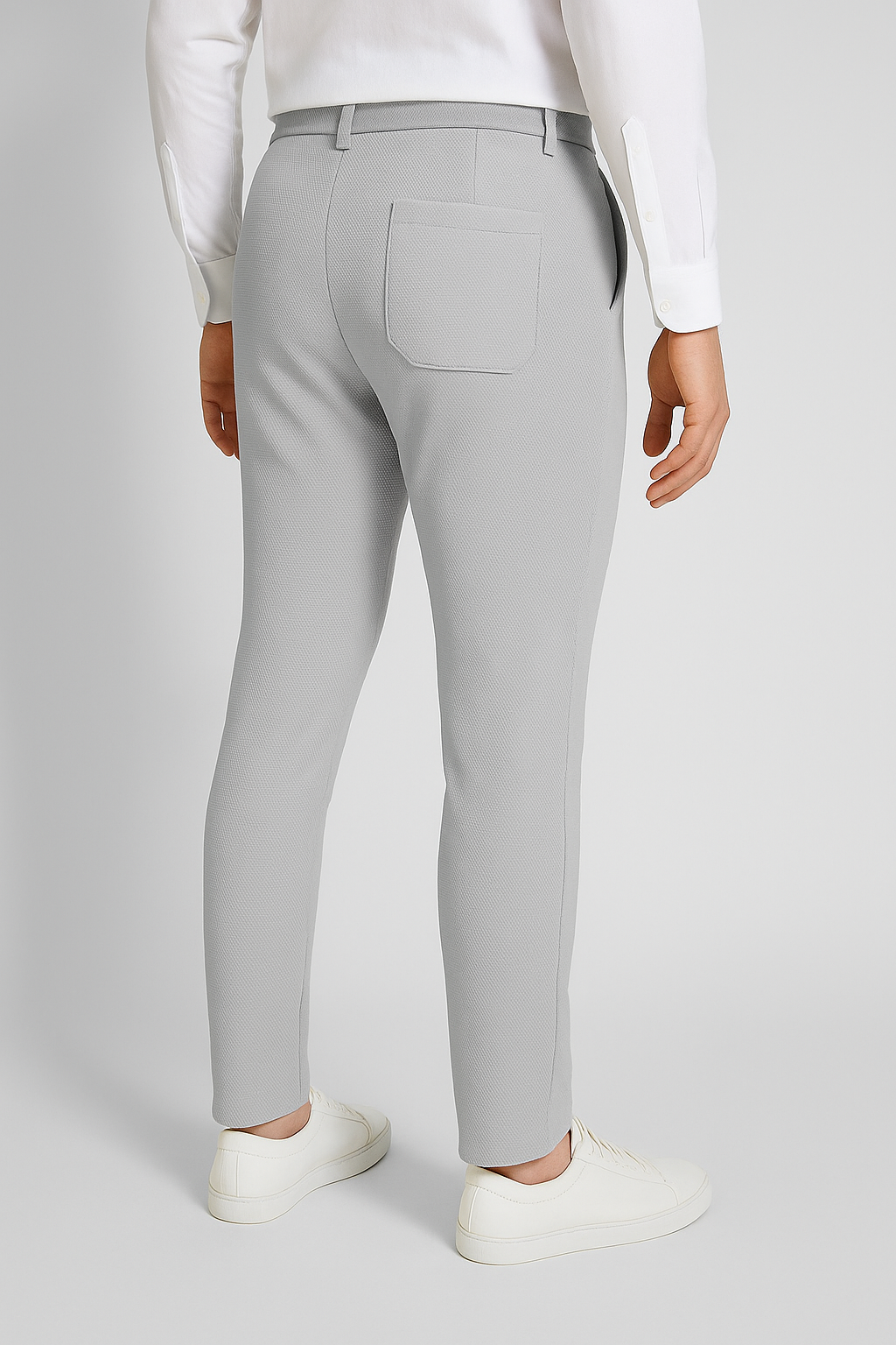 Men’s Premium Stretch Trousers – Pull-On Pants with Hidden Elastic Waist, Zip & Button for Work & Travel | Flexi Pants™